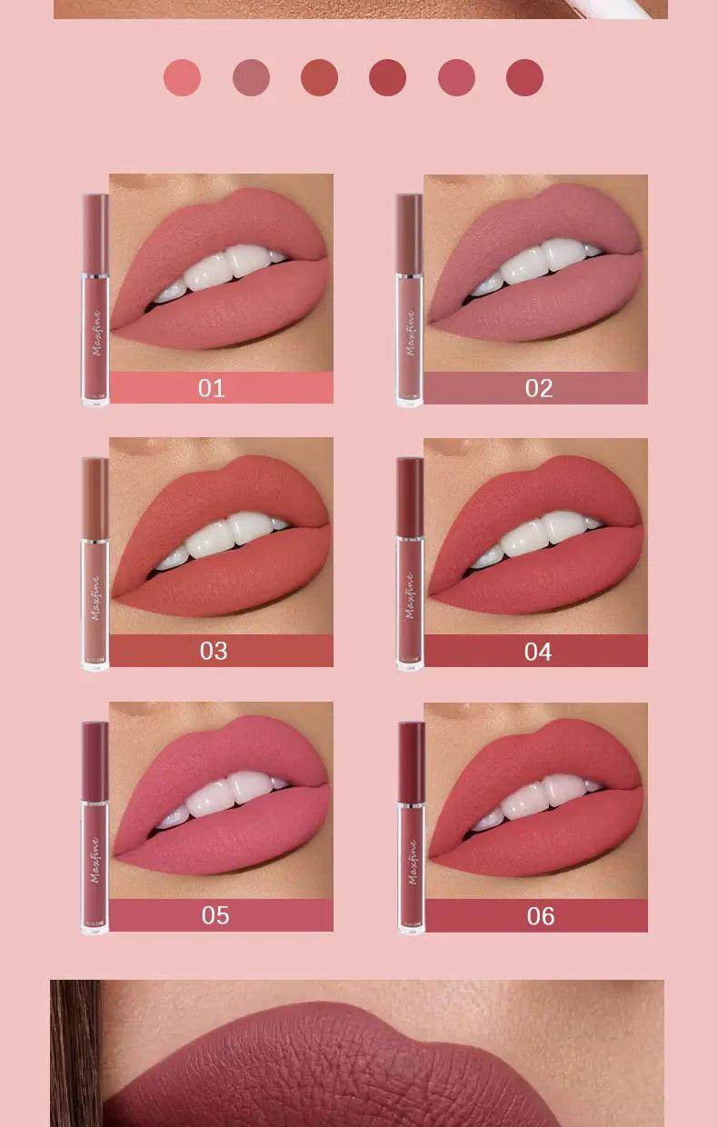 Batom Matte Perfection – Kit com 6 Cores de Batons Líquidos - Valor Digital