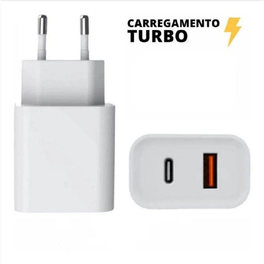Cabeça do Carregador - Turbo 2 em 1 - Valor Digital