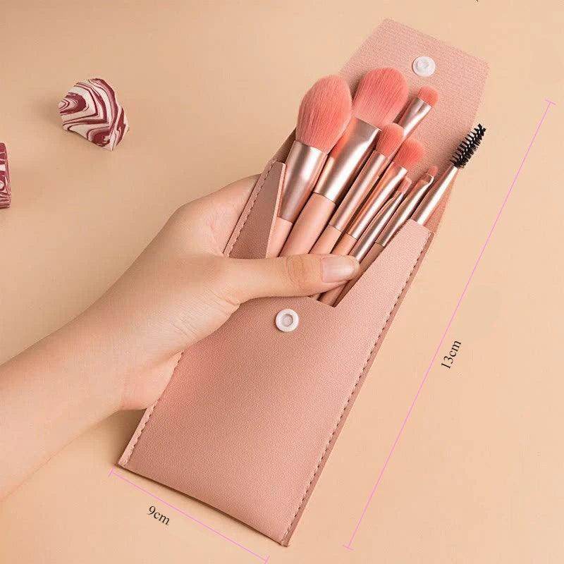 Conjunto de Pincéis de Maquiagem Profissional - 8 Peças - Valor Digital