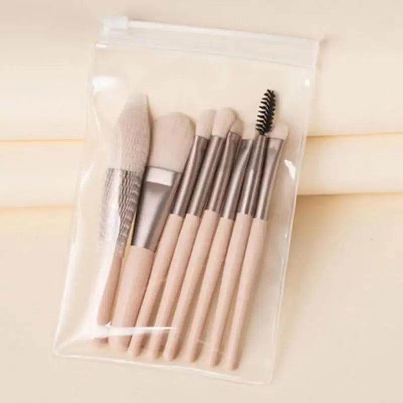 Conjunto de Pincéis de Maquiagem Profissional - 8 Peças - Valor Digital