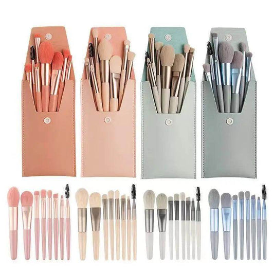 Conjunto de Pincéis de Maquiagem Profissional - 8 Peças - Valor Digital