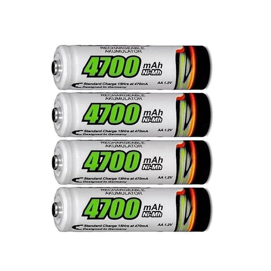 kit - 4 pilhas AA 4700mAh recarregáveis - Valor Digital