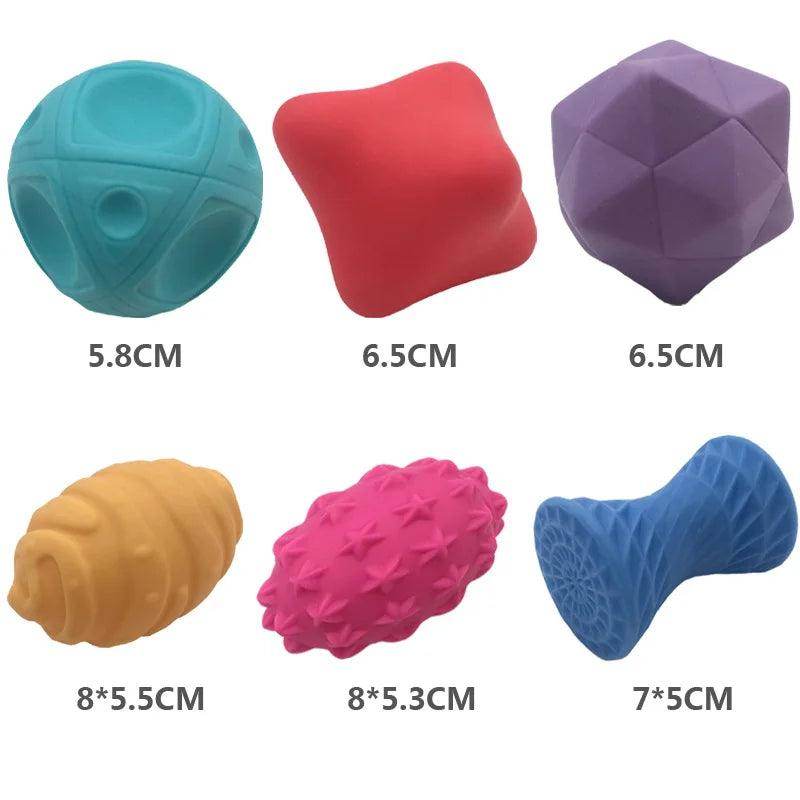 Kit de 6 Bolas Sensoriais para bebês - Valor Digital