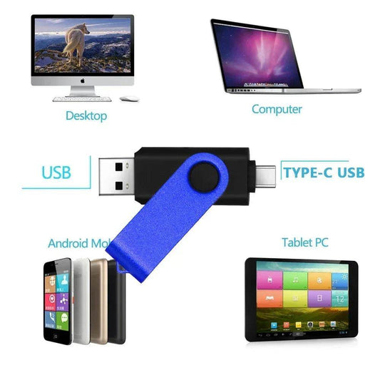 Pen Drive 2 em 1 - TIPO - C e USB 2.0 - Valor Digital