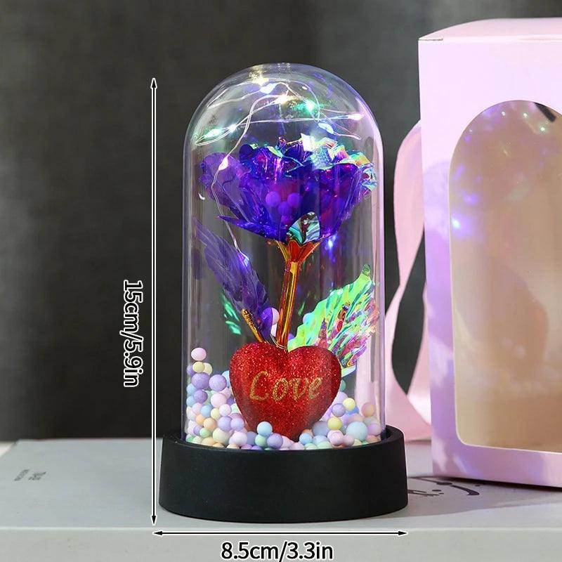 Rosa Eterna com Luz LED - Valor Digital