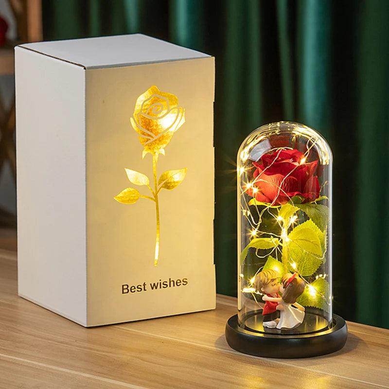 Rosa Eterna com Luz LED - Valor Digital