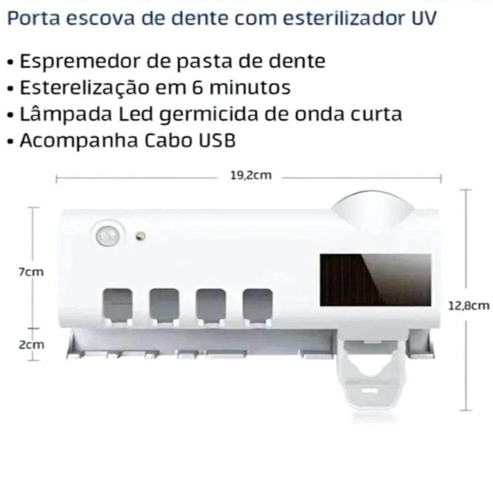 Suporte Esterilizador UV para Escovas de Dentes - CleanBrush UV - Valor Digital